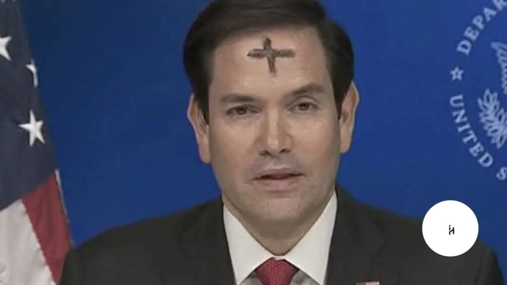 Rubio Cross on Forehead
